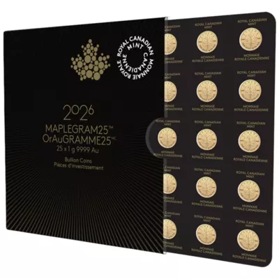 MapleGram 25g (25x1g) 2026 Gold Bullion Coin Set