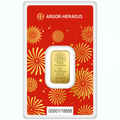 Argor-Heraeus Goldbarren 5 g, limitierte Auflage, Jahr der Schlange 2025