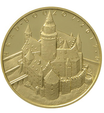 Goldmünze 5000 CZK Schloss Bouzov 2017 PP