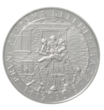 Silver coin 200 CZK First Prague Defenestration 600th anniversary 2019 Proof