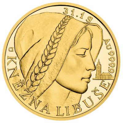 Zlatá mince Osudové ženy Kněžna Libuše 1 Oz 2024 proof