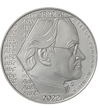 Silver coin 200 CZK Gregor Mendel 200th anniversary of birth 2022 Proof
