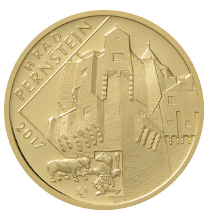 Goldmünze 5000 CZK Burg Pernštejn 2017 Standard