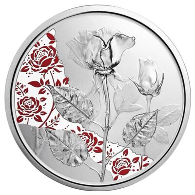 Silbermünze Rose 1/2 Oz Proof 2021
