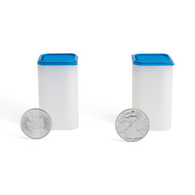 Sqube mincovní trubice pro 20 mincí o průměru 38 – 39 mm, stohovatelná