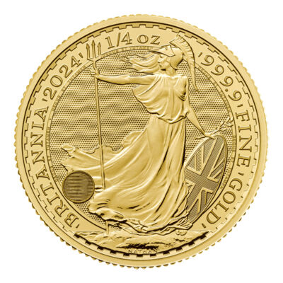 Zlatá investiční mince Britannia 1/4 Oz - Charles III