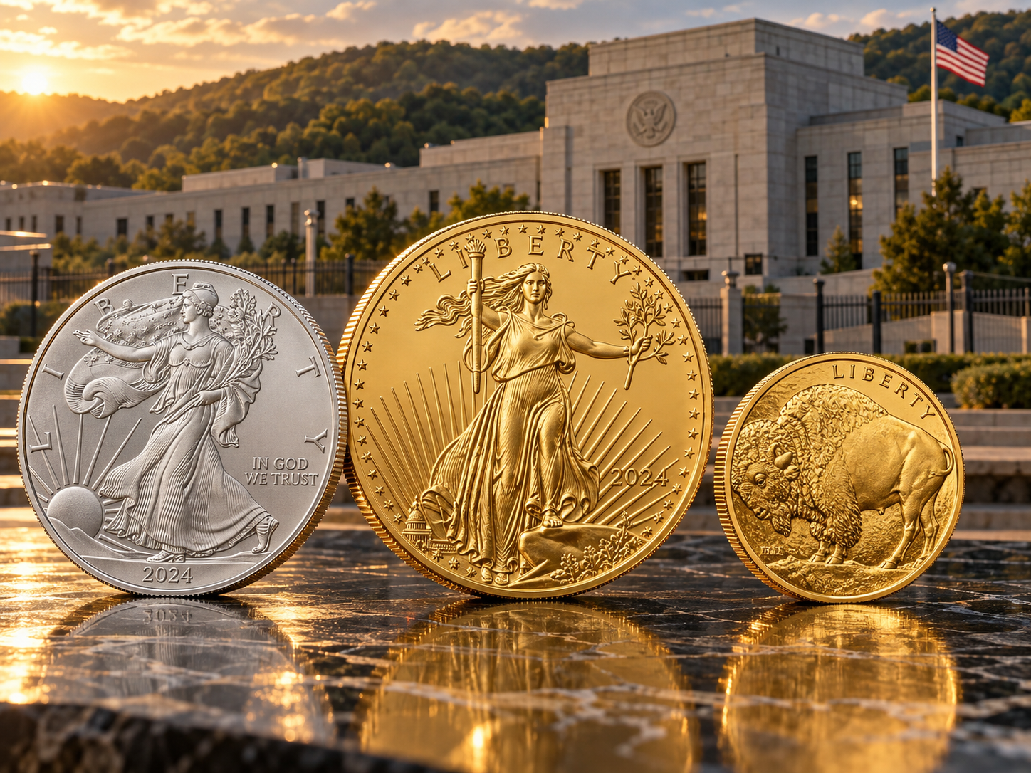 United States Mint: americké zlato mezi orlem, svobodou a bizonem